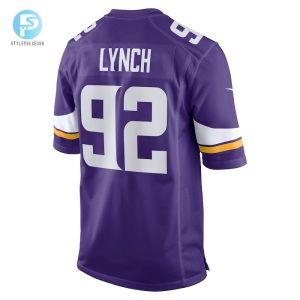 Mens Minnesota Vikings James Lynch Nike Purple Game Player Jersey stylepulseusa 1 2