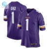 Mens Minnesota Vikings Number 1 Dad Nike Purple Game Jersey stylepulseusa 1