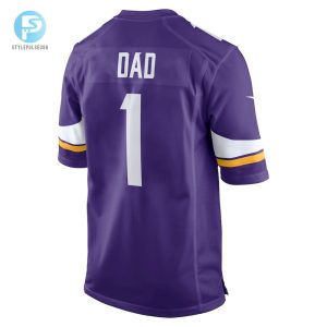 Mens Minnesota Vikings Number 1 Dad Nike Purple Game Jersey stylepulseusa 1 2