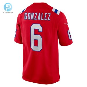 Mens New England Patriots Christian Gonzalez Nike Red Alternate Team Game Jersey stylepulseusa 1 2
