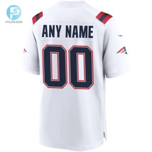 Mens New England Patriots Nike White Custom Game Jersey stylepulseusa 1 2
