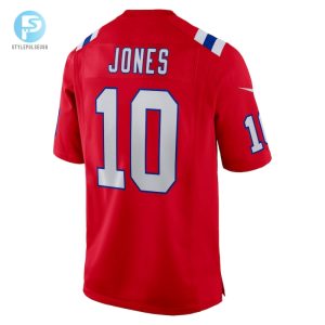 Mens New England Patriots Mac Jones Nike Red Alternate Game Jersey stylepulseusa 1 2