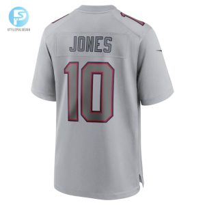 Mens New England Patriots Mac Jones Nike Gray Atmosphere Fashion Game Jersey stylepulseusa 1 2