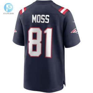 Mens New England Patriots Randy Moss Nike Navy Game Retired Player Jersey stylepulseusa 1 2