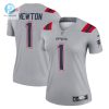 Womens New England Patriots Cam Newton Nike Gray Inverted Legend Jersey stylepulseusa 1
