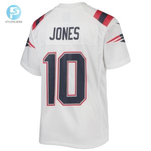 Youth New England Patriots Mac Jones Nike White Game Jersey stylepulseusa 1 2