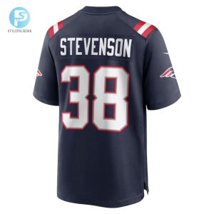 Mens New England Patriots Rhamondre Stevenson Nike Navy Game Jersey stylepulseusa 1 2