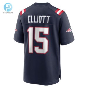 Mens New England Patriots Ezekiel Elliott Nike Navy Game Player Jersey stylepulseusa 1 2