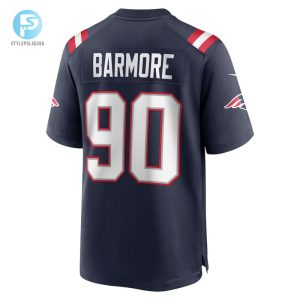 Mens New England Patriots Christian Barmore Nike Navy Player Game Jersey stylepulseusa 1 2