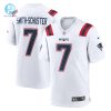 Mens New England Patriots Juju Smithschuster Nike White Game Player Jersey stylepulseusa 1