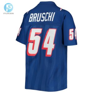 Womens New England Patriots Tedy Bruschi Mitchell Ness Royal Legacy Replica Player Jersey stylepulseusa 1 2