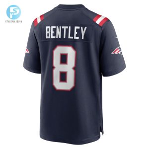 Mens New England Patriots Jawhaun Bentley Nike Navy Game Player Jersey stylepulseusa 1 2