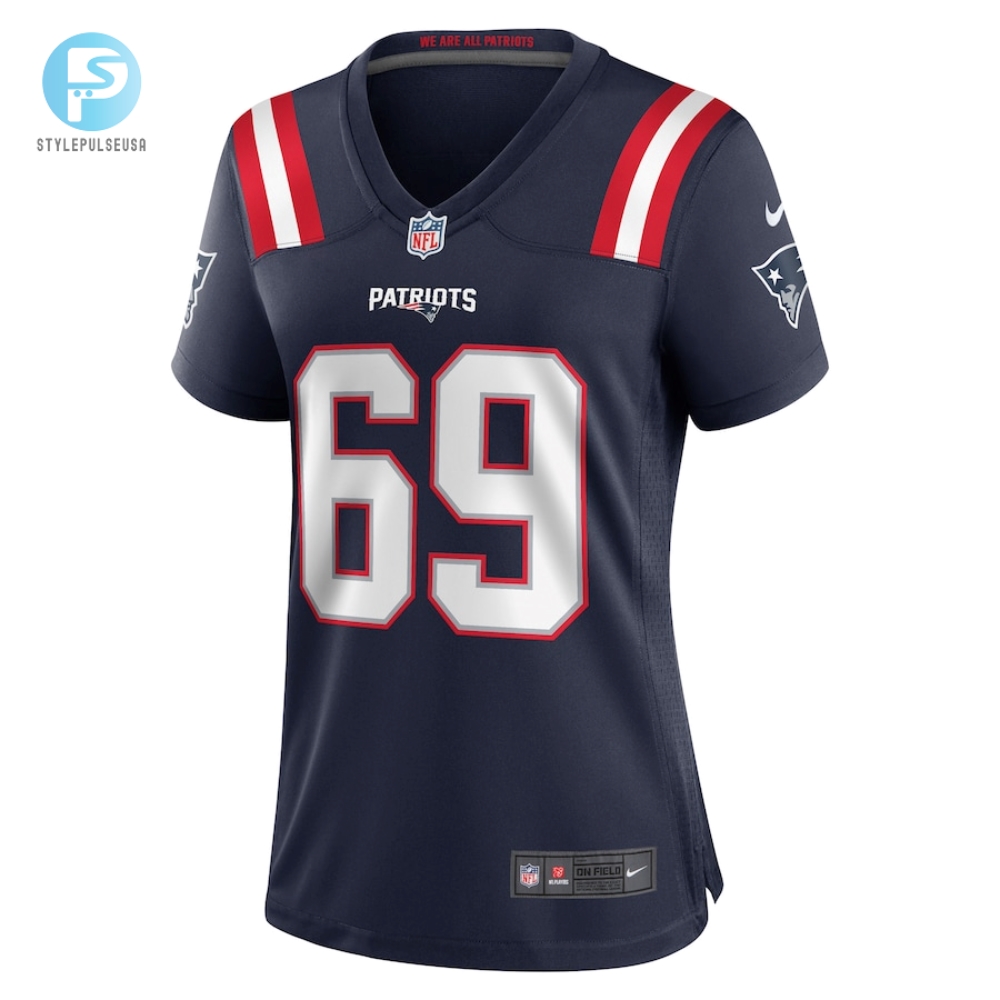 Womens New England Patriots Cole Strange Nike Navy Game Player Jersey 