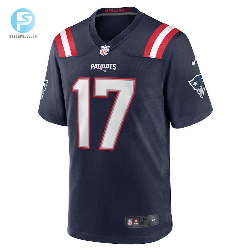 Mens New England Patriots Bryce Baringer Nike Navy Team Game Jersey 