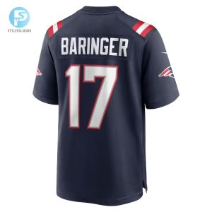 Mens New England Patriots Bryce Baringer Nike Navy Team Game Jersey stylepulseusa 1 2