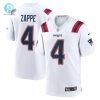 Mens New England Patriots Bailey Zappe Nike White Game Player Jersey stylepulseusa 1