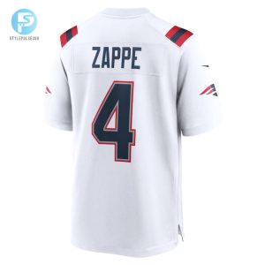 Mens New England Patriots Bailey Zappe Nike White Game Player Jersey stylepulseusa 1 2