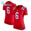 Womens New England Patriots Christian Gonzalez Nike Red Alternate Team Game Jersey stylepulseusa 1