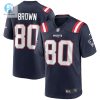 Mens New England Patriots Troy Brown Nike Navy Game Retired Player Jersey stylepulseusa 1