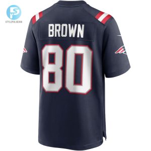 Mens New England Patriots Troy Brown Nike Navy Game Retired Player Jersey stylepulseusa 1 2