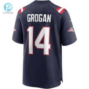 Mens New England Patriots Steve Grogan Nike Navy Game Retired Player Jersey stylepulseusa 1 2