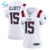 Womens New England Patriots Ezekiel Elliott Nike White Game Player Jersey stylepulseusa 1