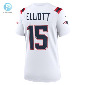 Womens New England Patriots Ezekiel Elliott Nike White Game Player Jersey stylepulseusa 1 2