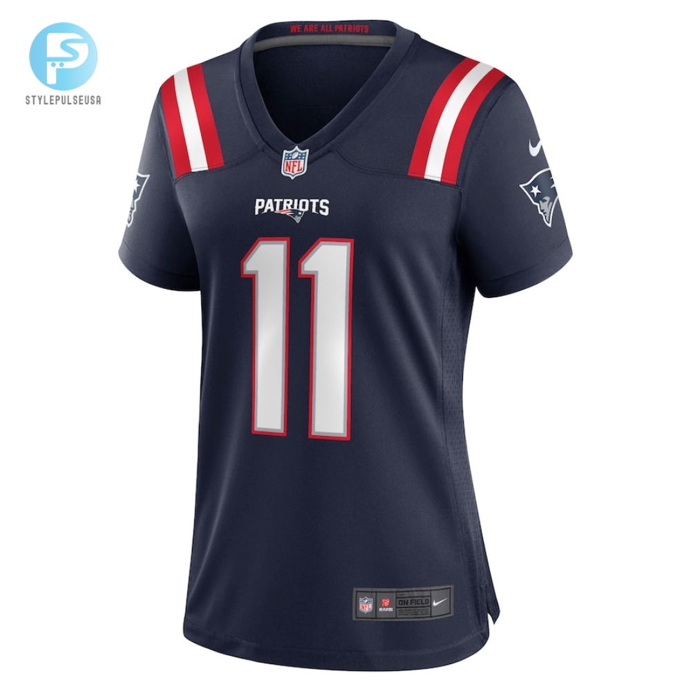 Womens New England Patriots Tyquan Thornton Nike Navy Game Player Jersey 