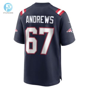 Mens New England Patriots Jake Andrews Nike Navy Team Game Jersey stylepulseusa 1 2