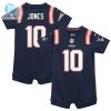 Newborn Infant New England Patriots Mac Jones Nike Navy Game Romper Jersey stylepulseusa 1