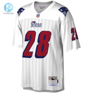 Mens New England Patriots Curtis Martin Mitchell Ness White Legacy Replica Jersey stylepulseusa 1 1