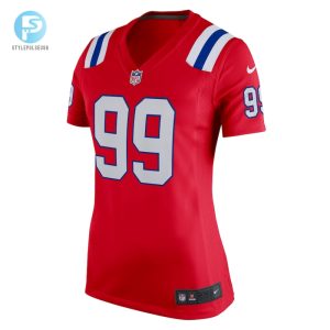 Womens New England Patriots Keion White Nike Red Alternate Team Game Jersey stylepulseusa 1 1