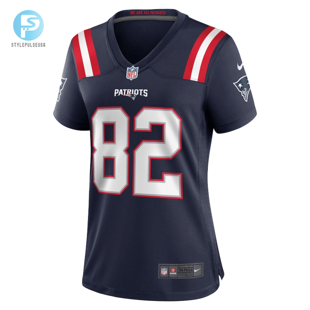 Womens New England Patriots Tre Nixon Nike Navy Player Game Jersey 