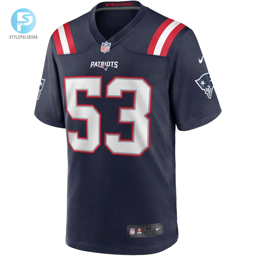 Mens New England Patriots Chris Slade Nike Navy Game Retired Player Jersey 