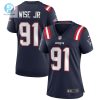 Womens New England Patriots Deatrich Wise Jr. Nike Navy Game Jersey stylepulseusa 1