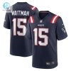 Mens New England Patriots Corliss Waitman Nike Navy Game Jersey stylepulseusa 1