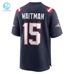 Mens New England Patriots Corliss Waitman Nike Navy Game Jersey stylepulseusa 1 2