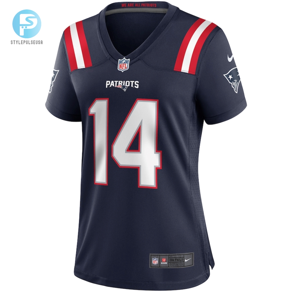Womens New England Patriots Steve Grogan Nike Navy Game Retired Player Jersey 
