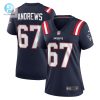 Womens New England Patriots Jake Andrews Nike Navy Team Game Jersey stylepulseusa 1