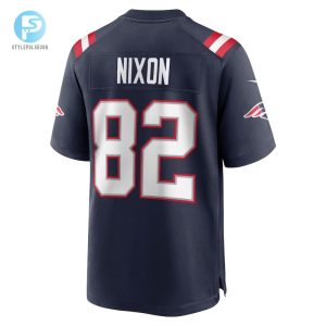 Mens New England Patriots Tre Nixon Nike Navy Player Game Jersey stylepulseusa 1 2