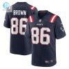 Mens New England Patriots Pharaoh Brown Nike Navy Team Game Jersey stylepulseusa 1