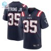 Mens New England Patriots Pierre Strong Jr. Nike Navy Game Player Jersey stylepulseusa 1