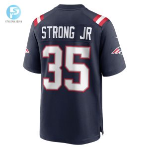 Mens New England Patriots Pierre Strong Jr. Nike Navy Game Player Jersey stylepulseusa 1 2