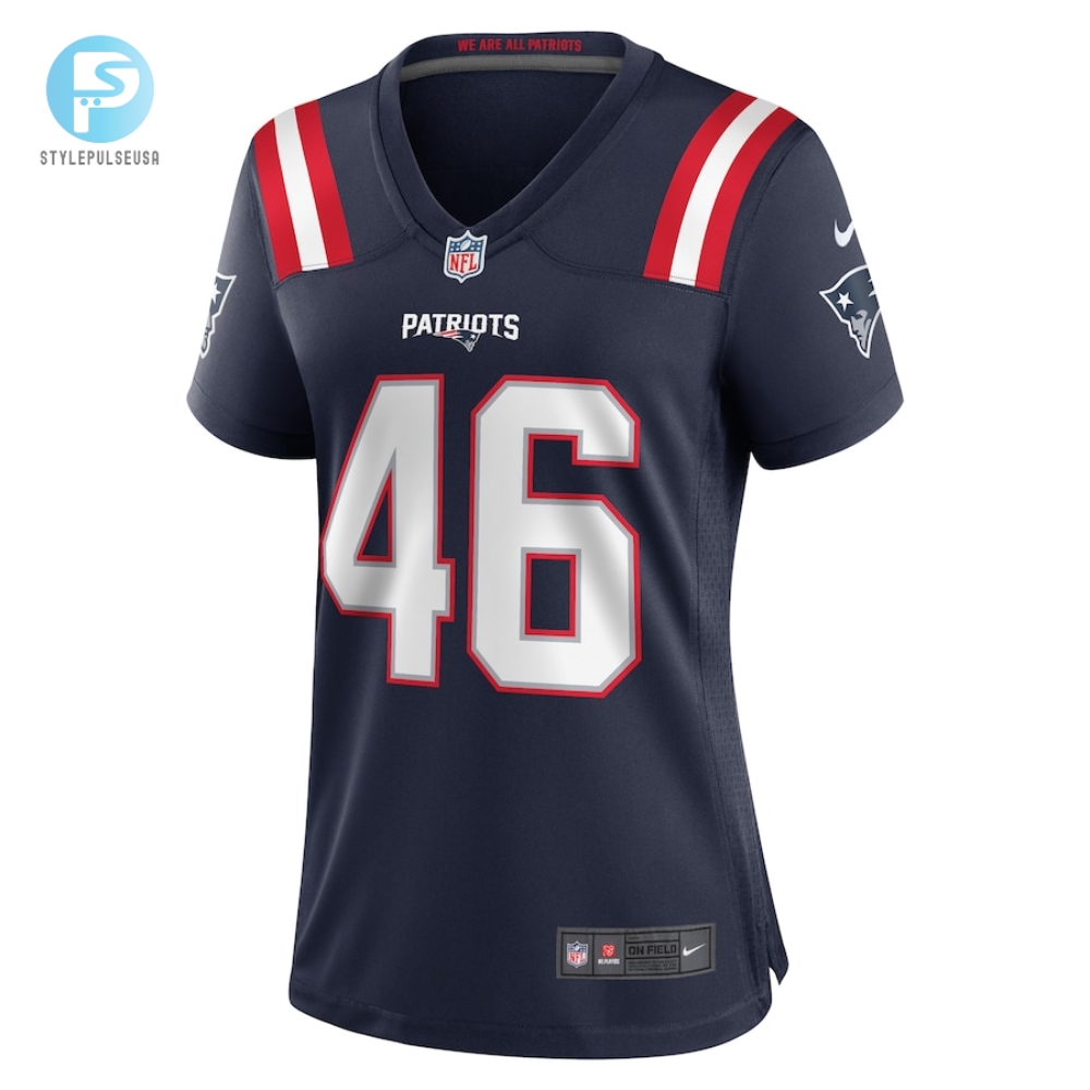 Womens New England Patriots Tucker Addington Nike Navy Home Game Player Jersey 