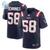 Mens New England Patriots Anfernee Jennings Nike Navy Team Game Jersey stylepulseusa 1