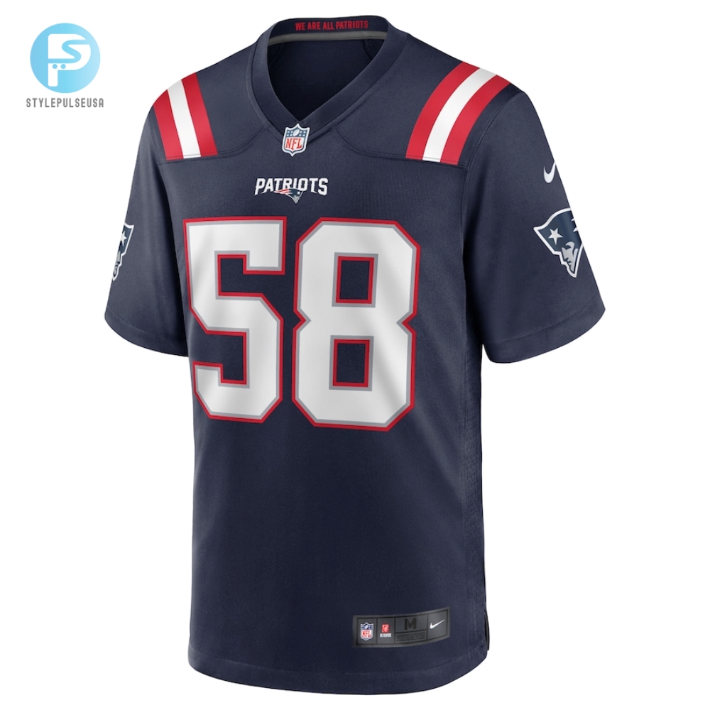 Mens New England Patriots Anfernee Jennings Nike Navy Team Game Jersey 