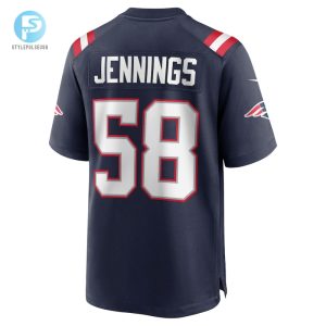 Mens New England Patriots Anfernee Jennings Nike Navy Team Game Jersey stylepulseusa 1 2