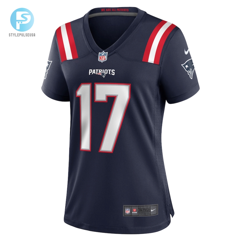 Womens New England Patriots Bryce Baringer Nike Navy Team Game Jersey 
