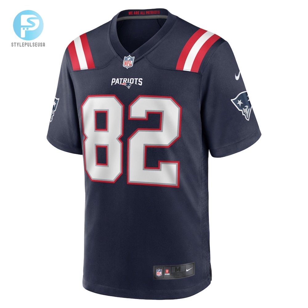 Mens New England Patriots T.J. Luther Nike Navy Team Game Jersey 