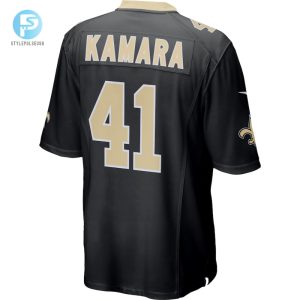 Mens New Orleans Saints Alvin Kamara Nike Black Game Jersey stylepulseusa 1 2